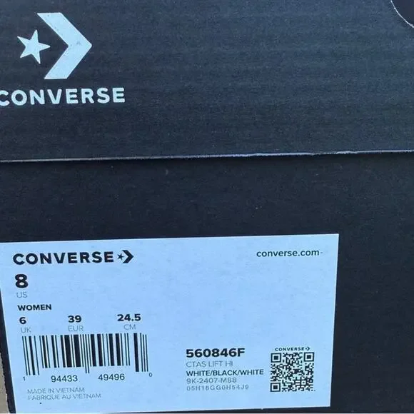 NIB • Chuck Taylor All Star Lift Platform Canvas Size: 8 - Picture 6 of 6